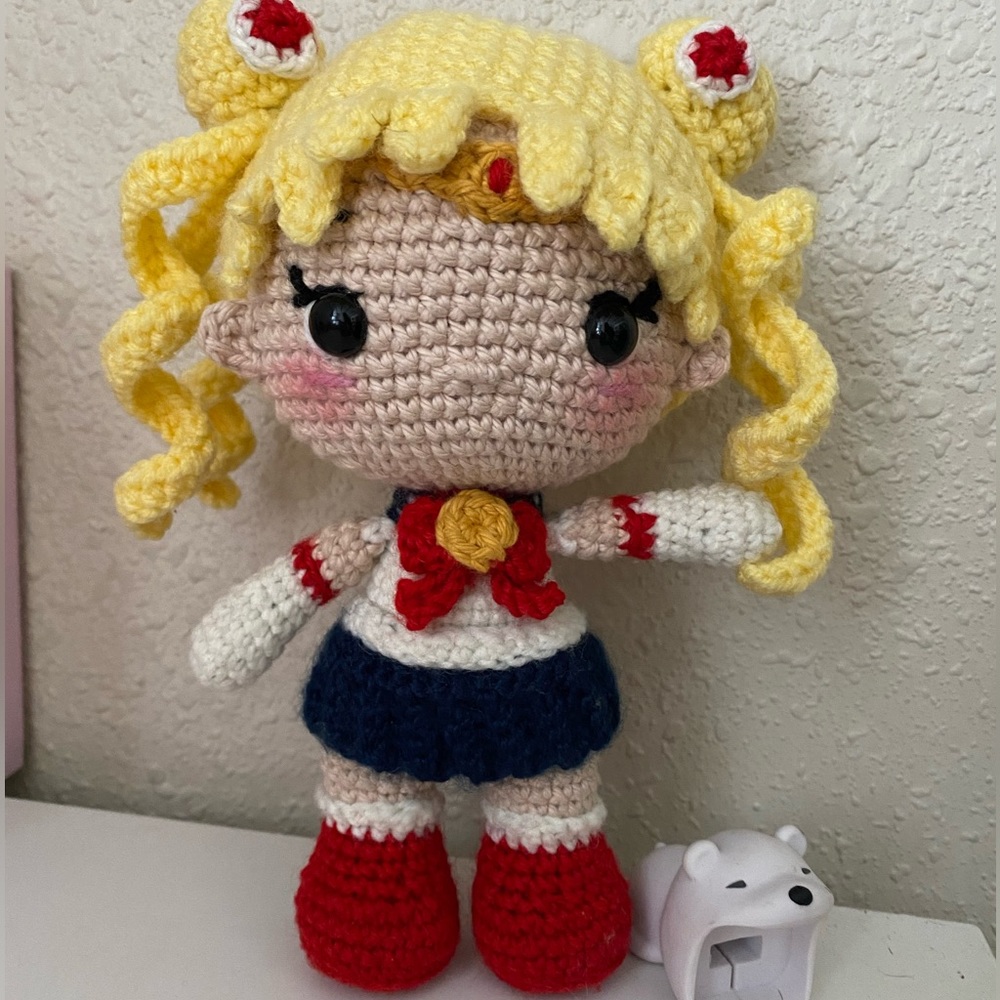 🌙 Sailor moon handmade crochet doll